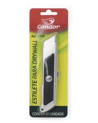 Estilete Corte Gesso Drywall Três Estágio Trava 2990 Condor